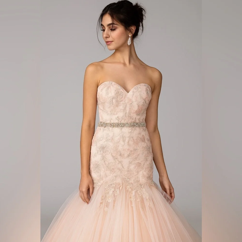 embroidered halter dress Embroidered Halter Gown With Cape And Train – M.R DESIGN